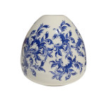 ستونی سرامیکی سفید با نقوش آبی برای ساخت لوستر - عنصر تزئینی لوستر - سرامیک طرح گل و برگ آبی - قطعه ستونی لوستر