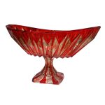 کشکول دکوری قرمز و طلایی با طرح ایرانی.