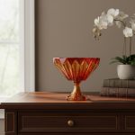 آجیل خوری مودنا قرمز با پایه، مناسب هدیه و دکور منزل