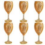 جام شش نفره طرح سلطان طلایی لوکس و پایه‌دار